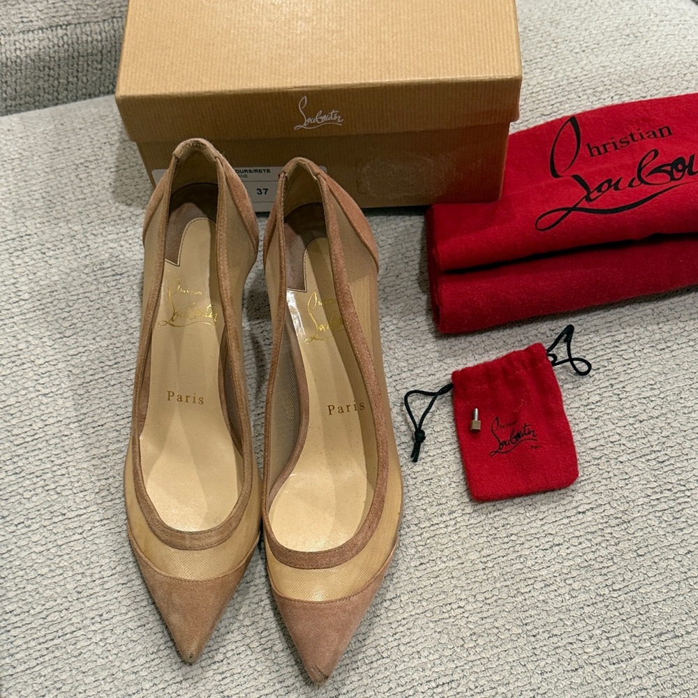 Christian Louboutin Galativi heels 70 with sole protectors great condition - Picture 5 of 16